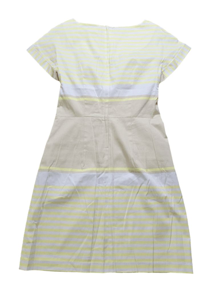 Women's Tommy Hilfiger Yellow Beige White Striped Dress Size 4 NWT MSRP $119.99