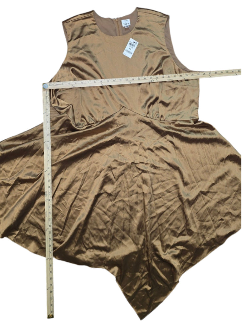 Women's Goo Goo for Bar III Dress 4X Gold Bronze Semi-Formal Knee-Length