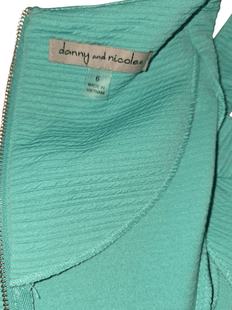 Women's Danny & Nicole Fit & Flare Aqua Green Dress Size 6