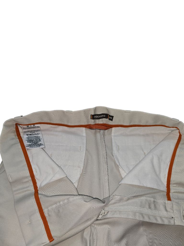 Men's Dockers Signature Lux Cotton Straight Fit Pants, 30x30, Beige