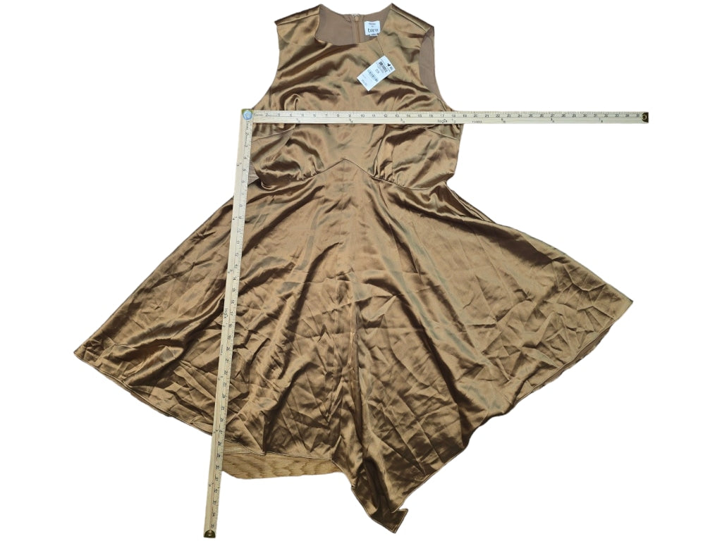 Women's Goo Goo for Bar III Dress 0X Gold Bronze Semi-Formal Knee-Length