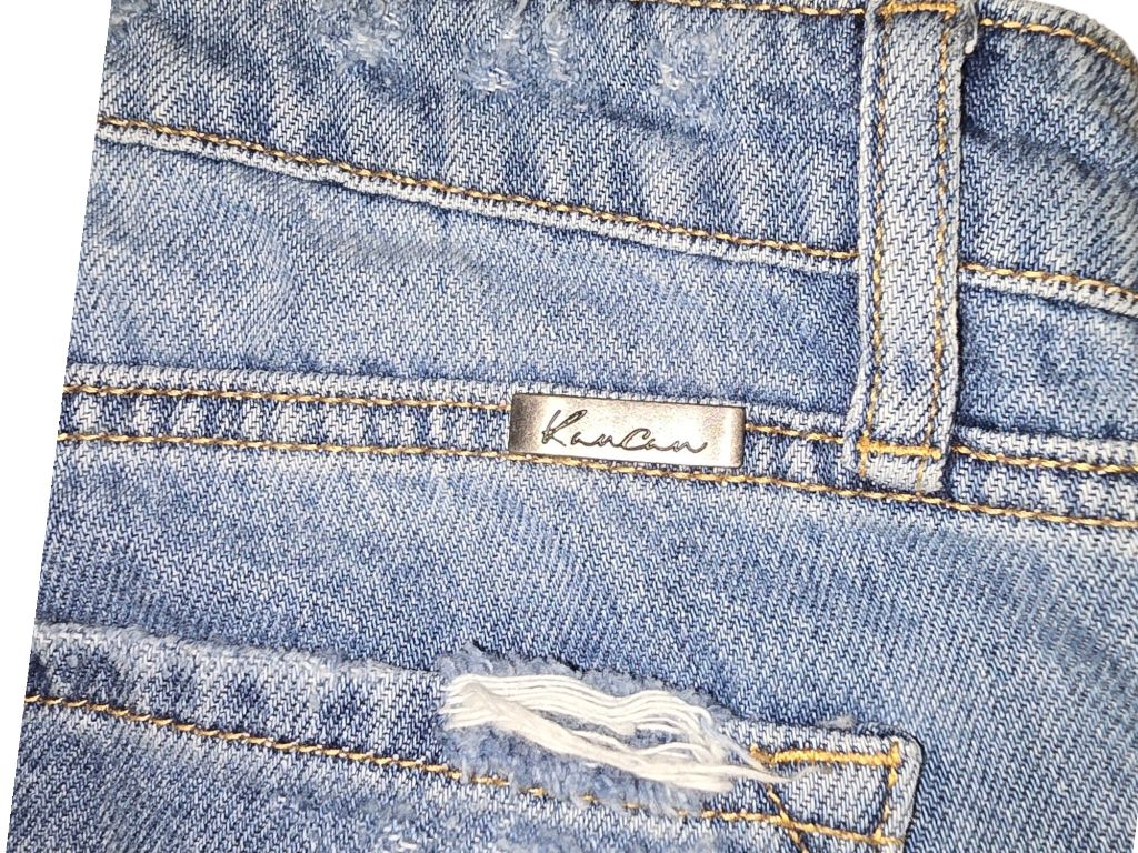 KanCan Distressed Denim Jean Shorts Size 3 Waist 25 Blue