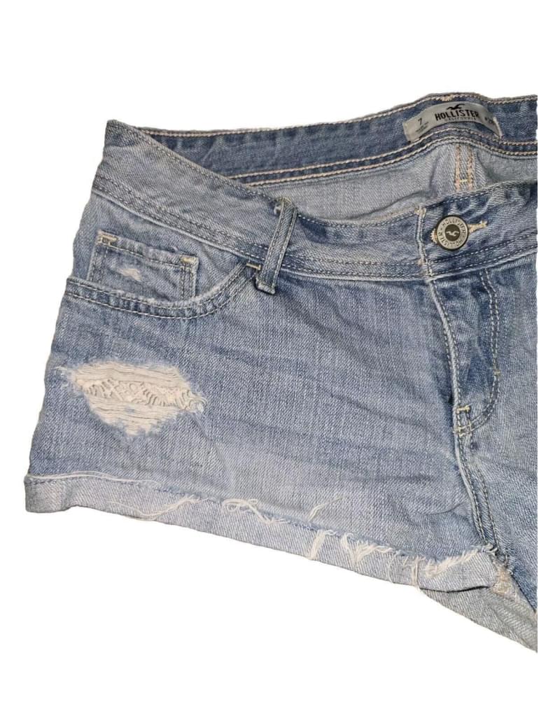 Y2K Hollister Low Rise Jean Distressed Short-shorts Denim Short Size 7