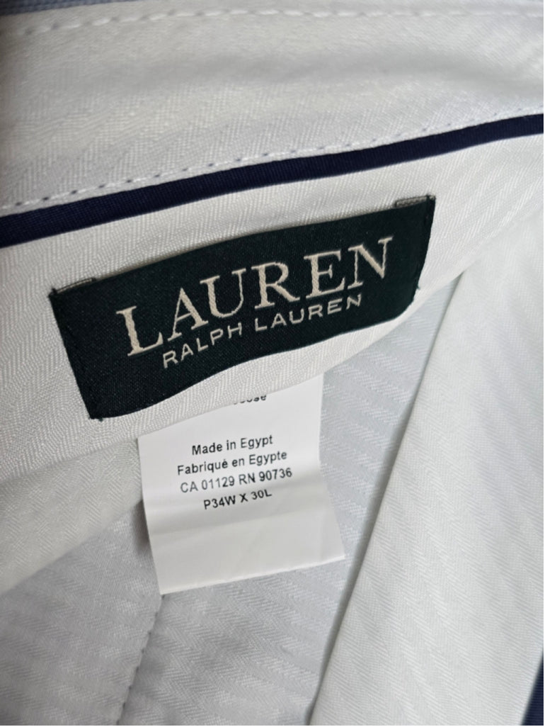 Men's Lauren Ralph Lauren Blue Gray Dress Pants Size 34W x 30L