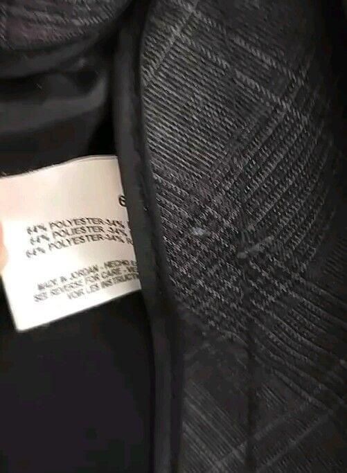 Gloria Vanderbilt Gray Purple Plaid Slacks Straight Leg Pants SZ 6