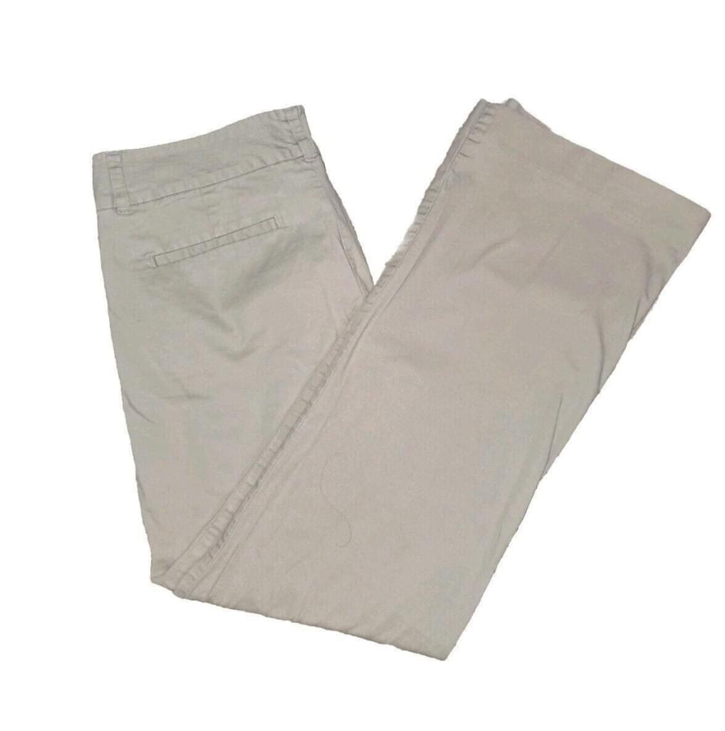 Old Navy Pants Size 10 Womens Flare Low-Rise Casual Stretch Pockets Chino Khaki