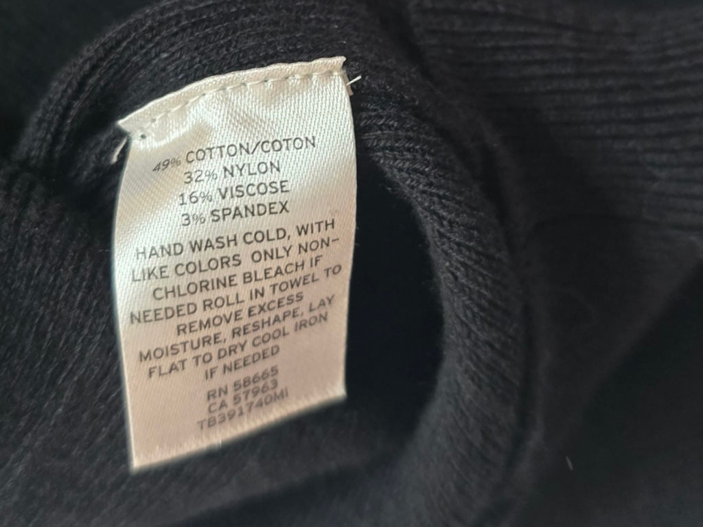 Women's Treasure & Bond Black Ribbed Sweater XS NEW