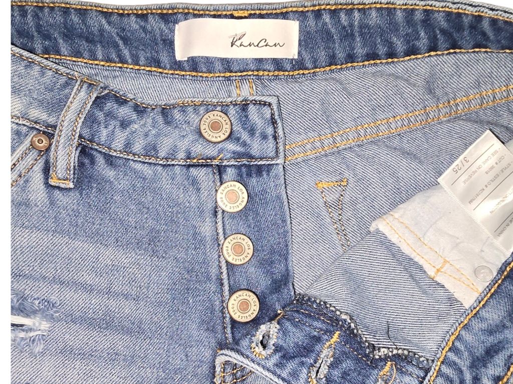 KanCan Distressed Denim Jean Shorts Size 3 Waist 25 Blue