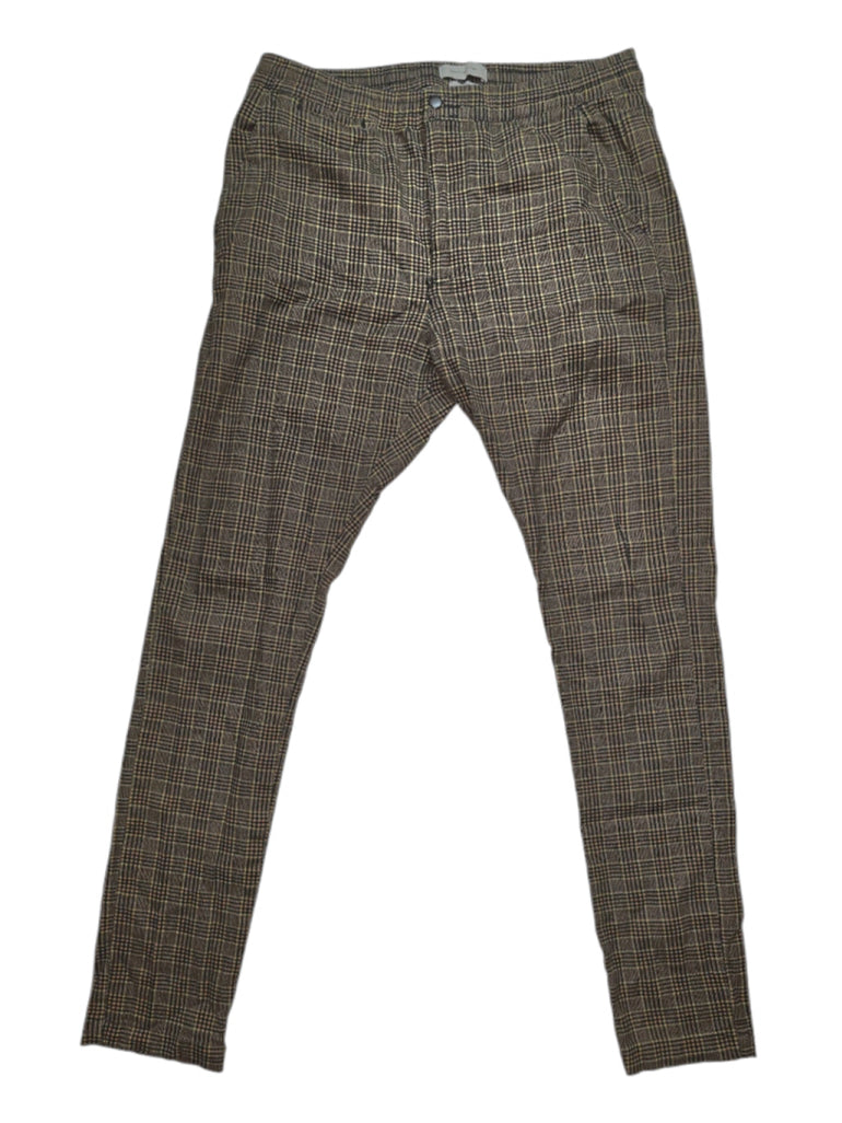 Men's Urban Outfitters Tartan Brown Plaid Skinny Pants Size 32
