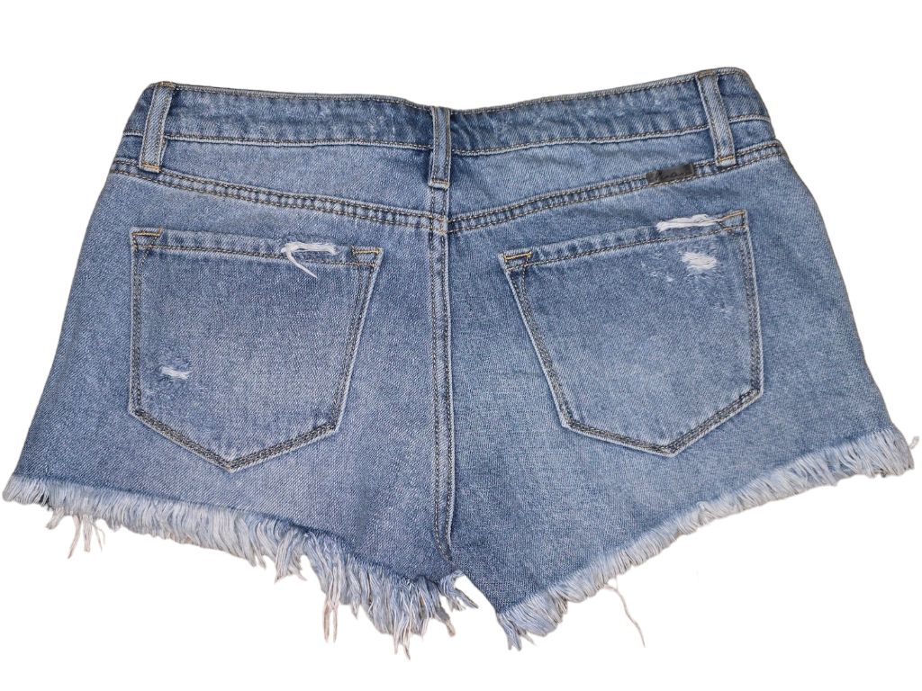 KanCan Distressed Denim Jean Shorts Size 3 Waist 25 Blue