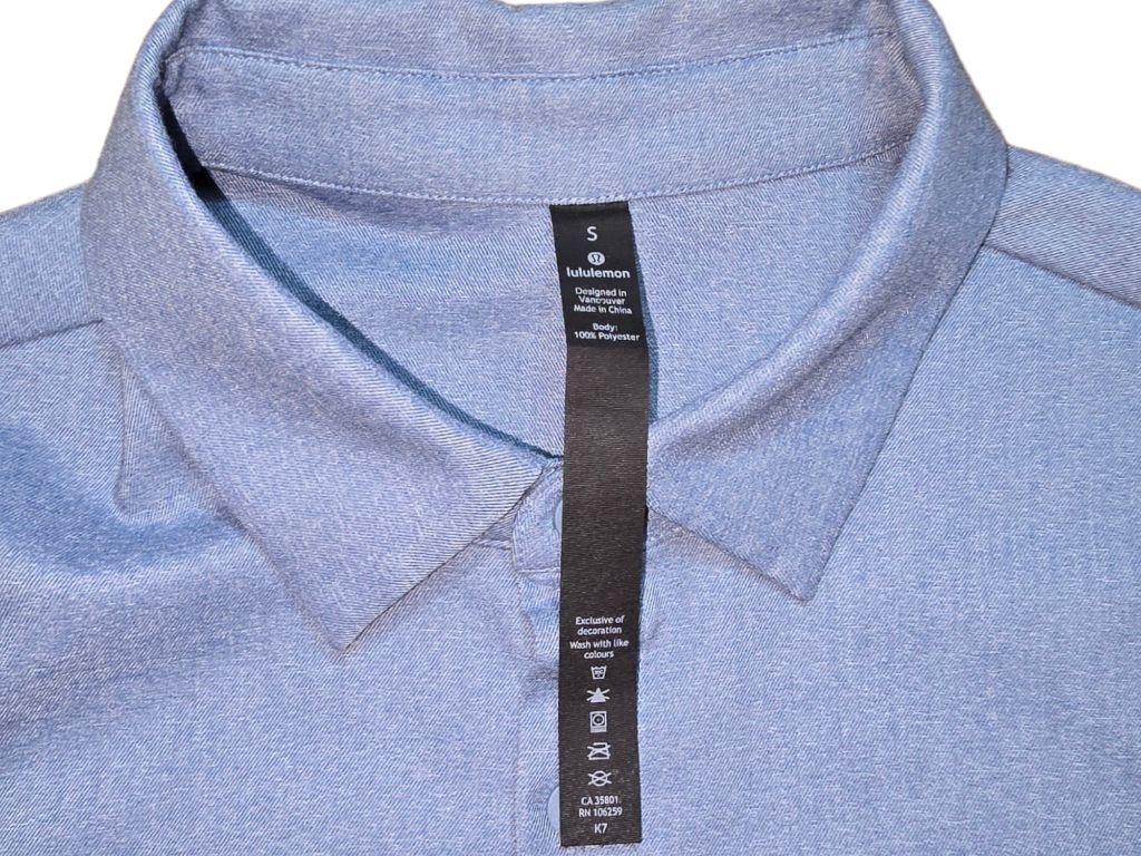 Men's Lululemon Blue Long Sleeve Button Down Shirt Size SMALL