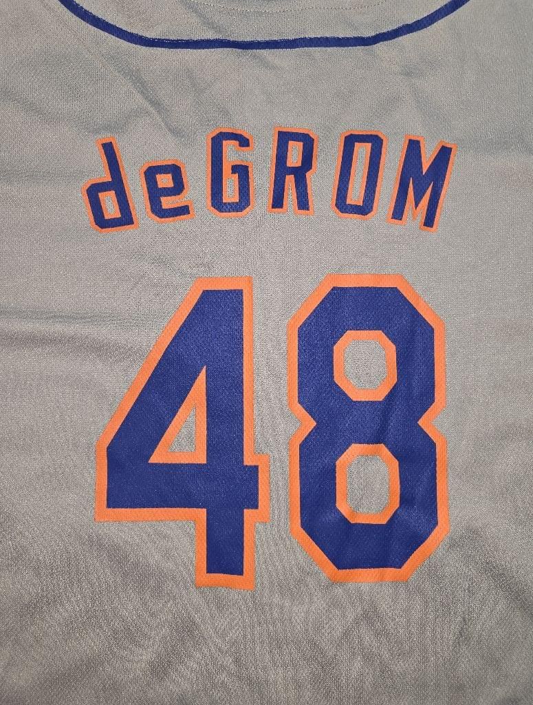 2021 New York Mets Jacob DeGGrom Gray Baseball Jersey Size XL