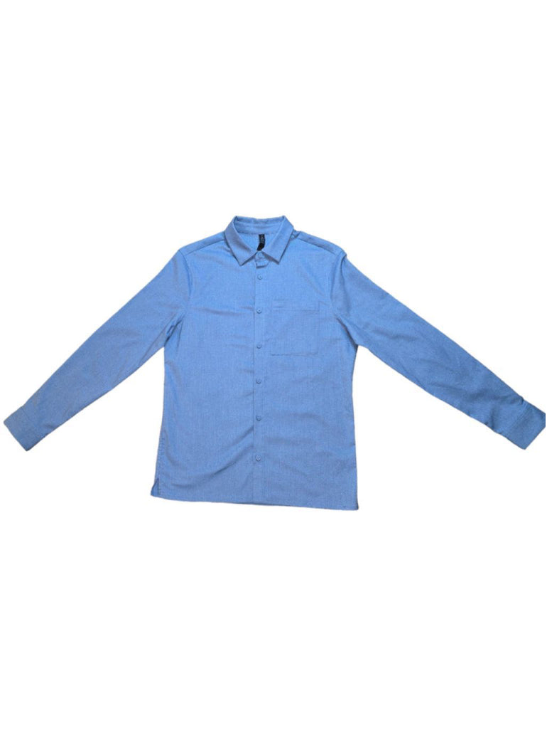 Men's Lululemon Blue Long Sleeve Button Down Shirt Size SMALL