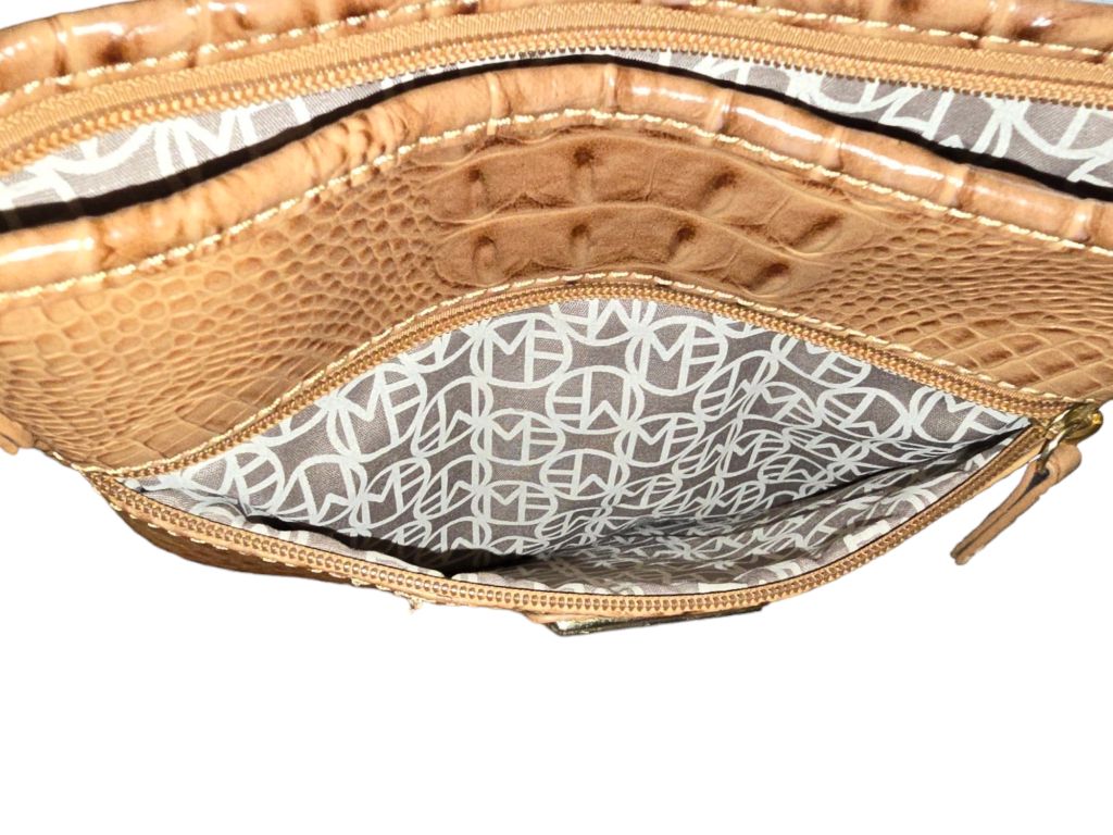 Women's Marc Fisher Faux Crocodile Vegan Leather Brown Medium Crossbody Bag