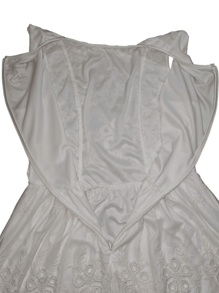 Women's New York & Company White Embroidered Eyelet Dress Size S