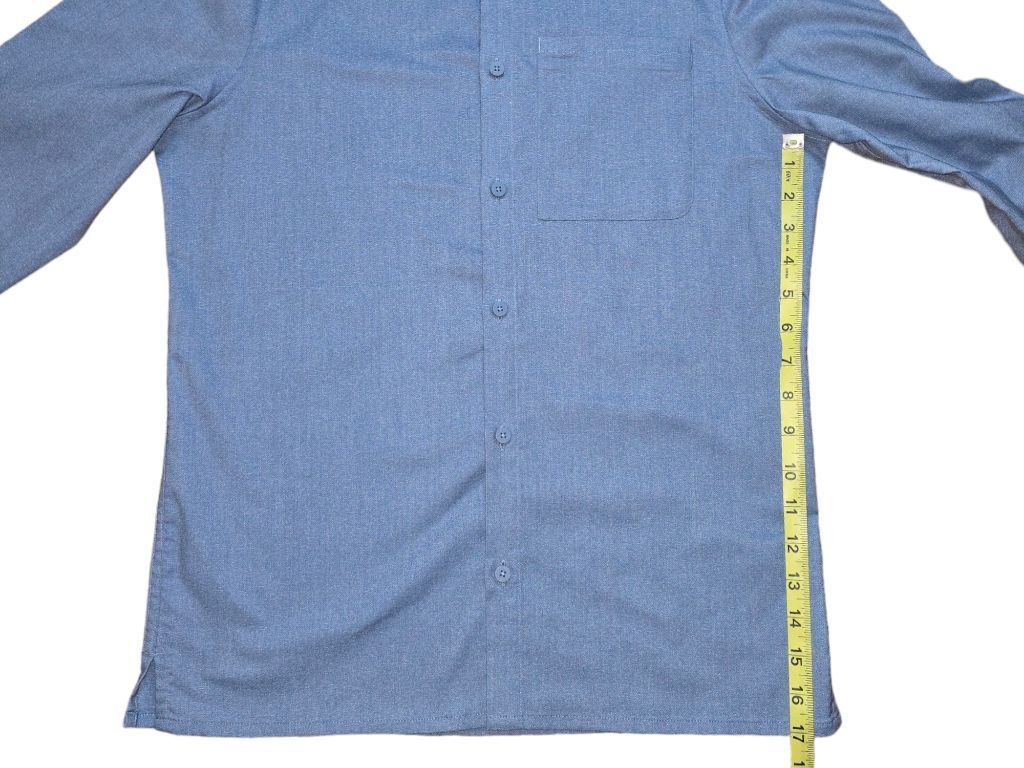Men's Lululemon Blue Long Sleeve Button Down Shirt Size SMALL