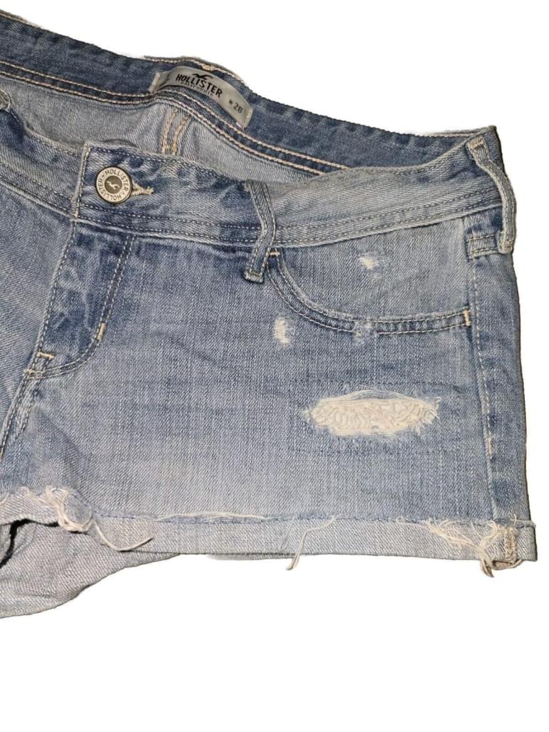 Y2K Hollister Low Rise Jean Distressed Short-shorts Denim Short Size 7