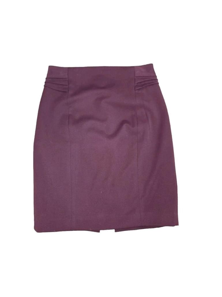 NWT Express Burgandy Zip Back Pencil Skirt Size 2 *MSRP $60*
