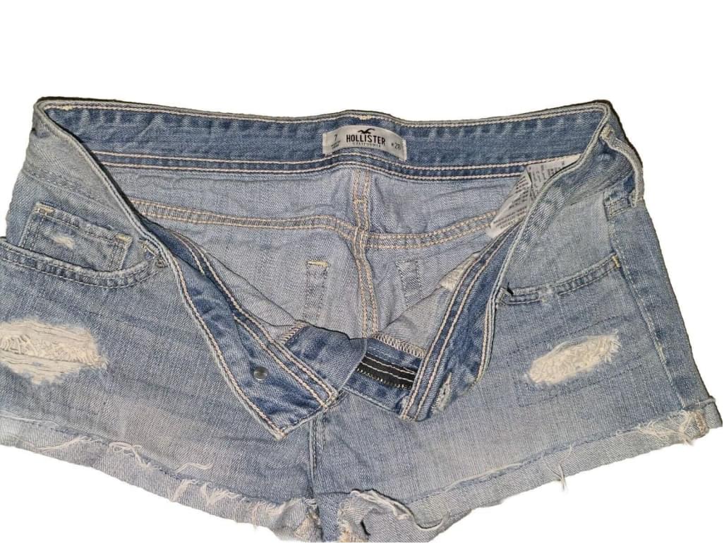 Y2K Hollister Low Rise Jean Distressed Short-shorts Denim Short Size 7