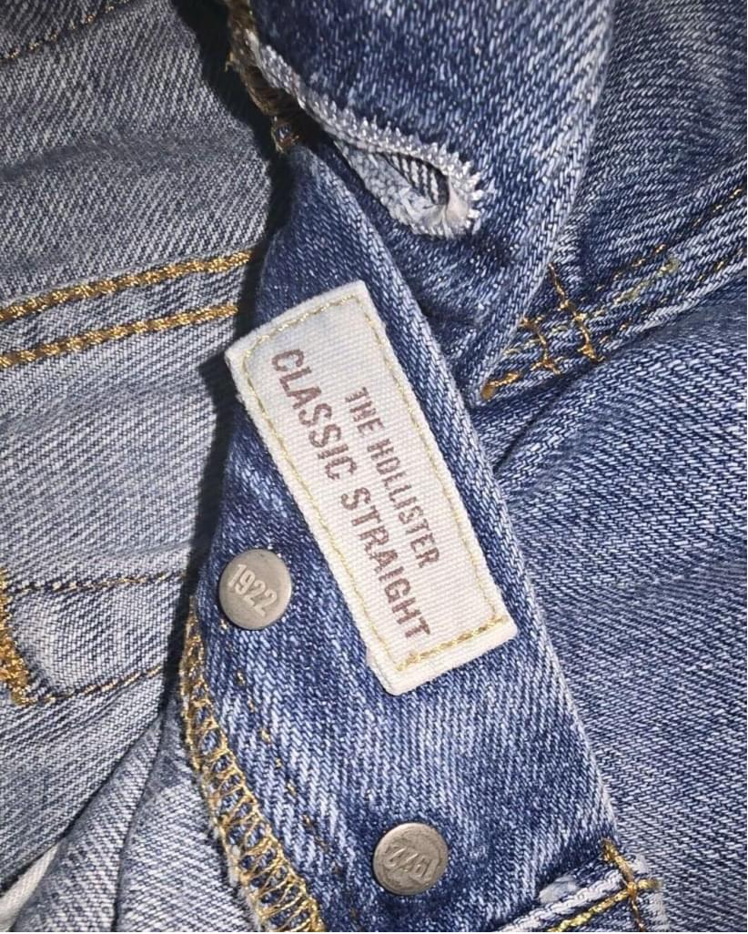 HOLISTER BUTTON FLY CLASSIC STRAIGHT BLUE DENIM JEANS 29X30