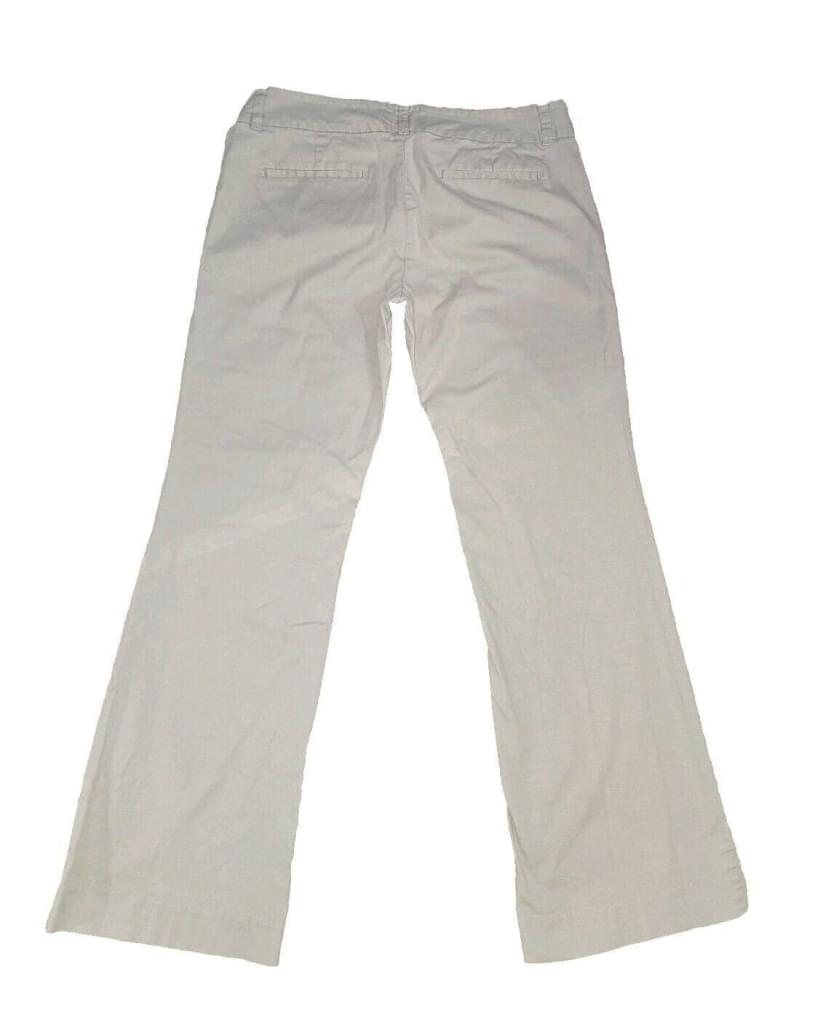 Old Navy Pants Size 10 Womens Flare Low-Rise Casual Stretch Pockets Chino Khaki