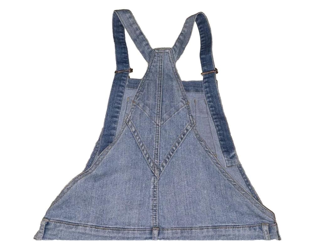 NWT American Rag Chambray Overall Jean Shorts Size 7 Light Blue Wash *MSRP $59*