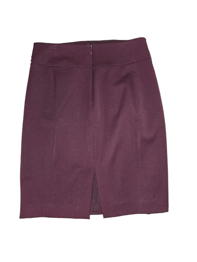 NWT Express Burgandy Zip Back Pencil Skirt Size 2 *MSRP $60*
