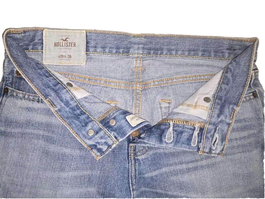HOLISTER BUTTON FLY CLASSIC STRAIGHT BLUE DENIM JEANS 29X30