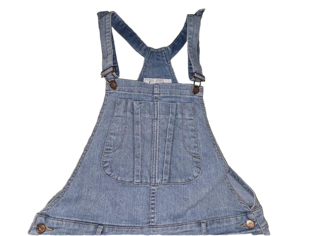 NWT American Rag Chambray Overall Jean Shorts Size 7 Light Blue Wash *MSRP $59*