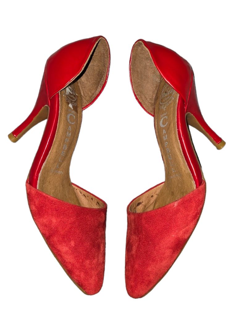 Jeffrey Campbell IBIZA LAST Red Suede Heels Size 6