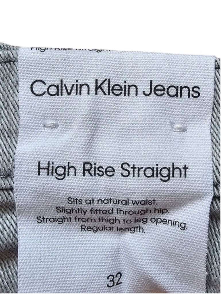 Women's Calvin Klein High Rise Straight Jeans - Gray - Size 32