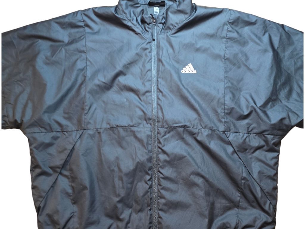 Men's Adidas Black Light weight Insulated Windbreaker Jacket Size XL