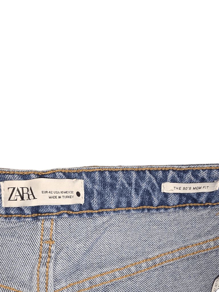 Women's Zara 90's Mom Blue Denim Jeans Straight Leg  - Size 10