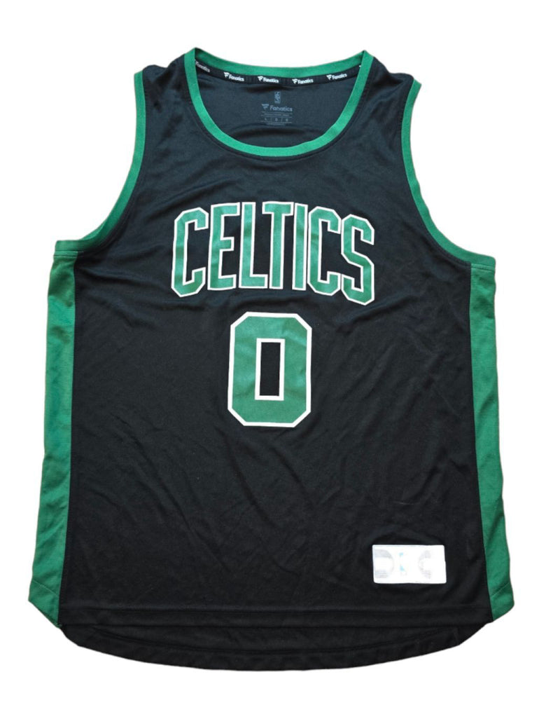 Men's Fanatics Basketball Jersey Jason Tatum Boston Celtics Black/Green - Size L