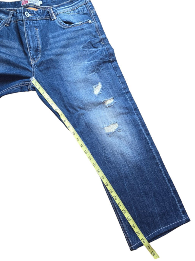 Men's XIOS Blue Distressed Jeans Size W40 x L29