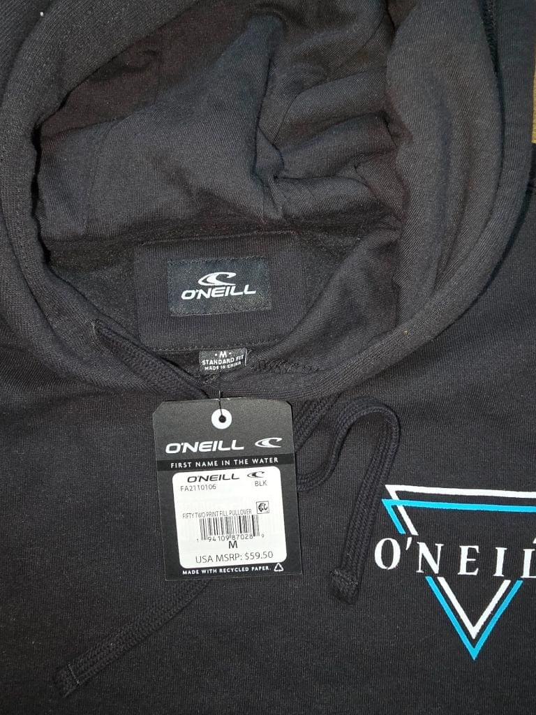 Men's O'Neill Black Hoodie Size M MSRP $59.50