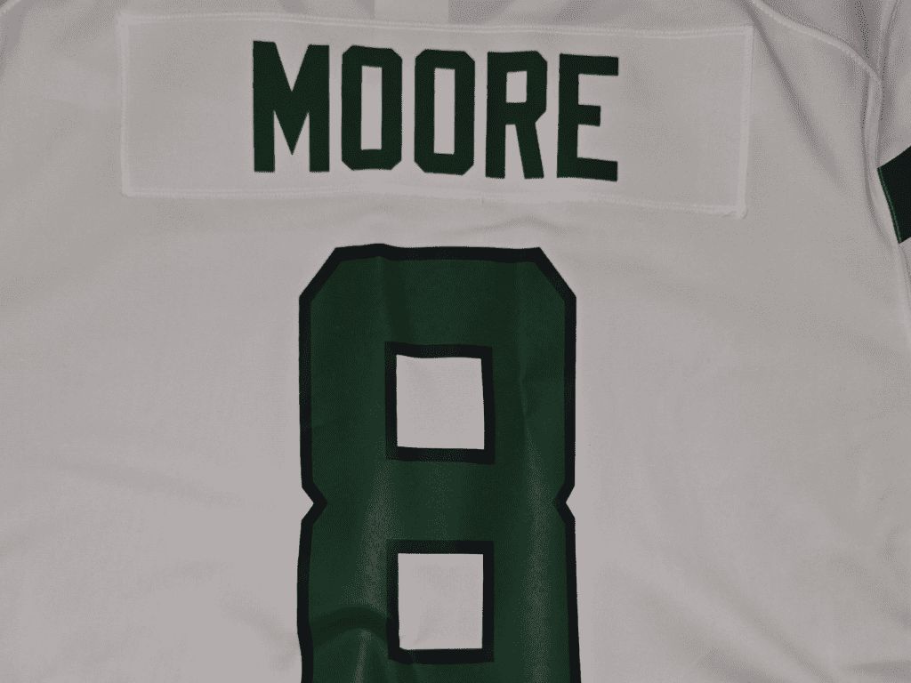 Men's Nike New York Jets Elijah Moore #8 Football Jersey Size XL White