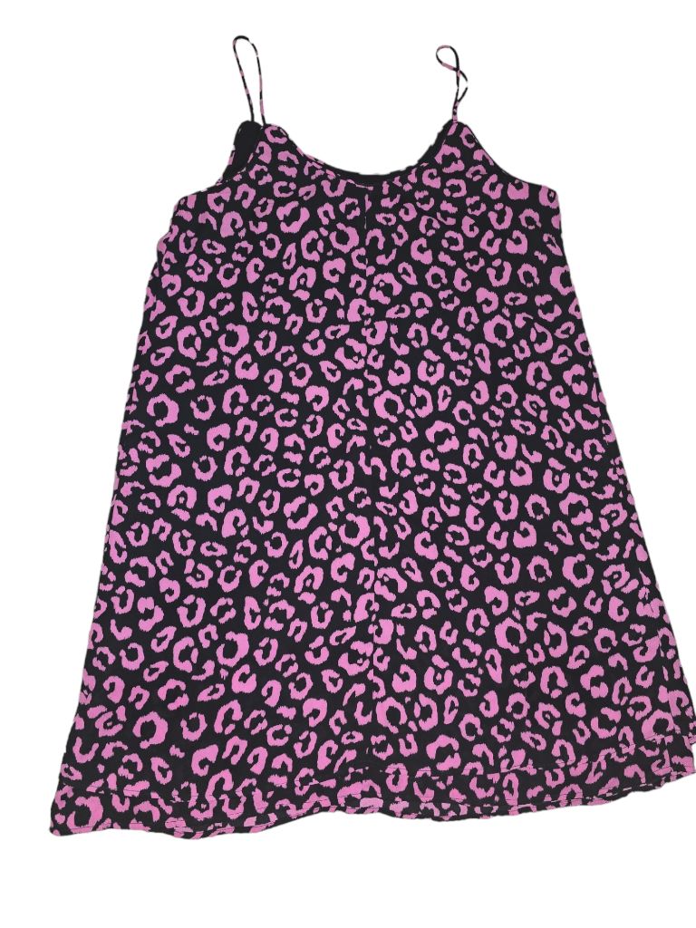 ALYA Pink Leopard Print Baby Doll  Dress XXS