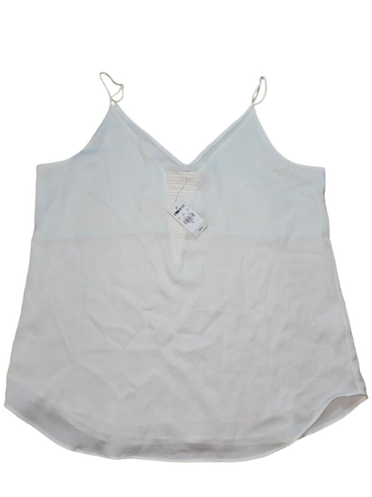 Women's Express White Ivory V-Neck Sheer Tank Top - Size M