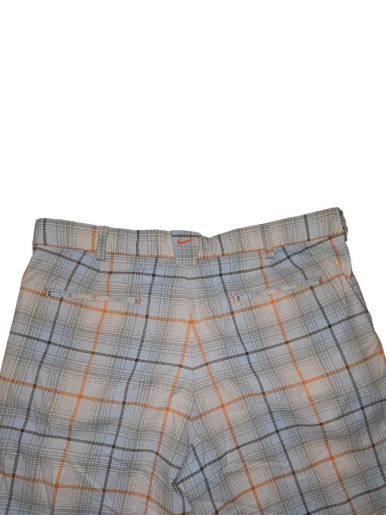 Men's Nike Golf Tour Performance Plaid Shorts - Blue/Orange - Size 36 Dri-Fit