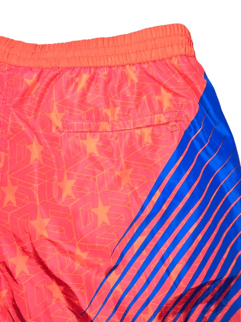 Men's Diesel Swim Trunks - Red/Blue - Size XL