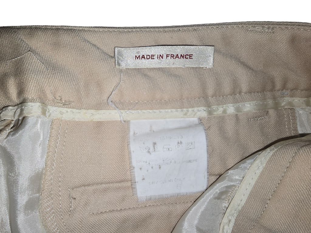 Bernard Zins Paris Cashmere Tan Straight Leg Pants Size 6