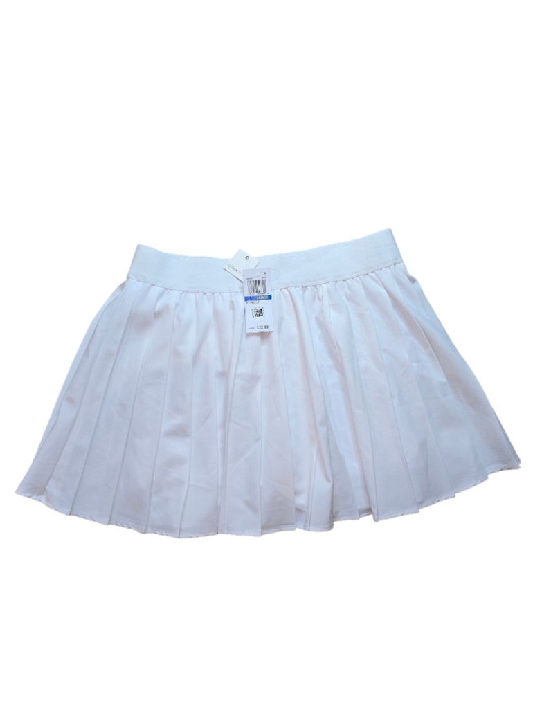 Women's Ultra Flirt White Pleated Tennis Skirt - Size L Skort