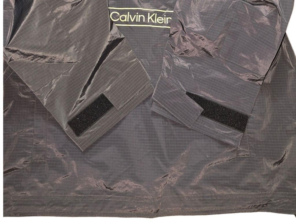 Men's Calvin Klein Black Windbreaker Half Zip Mock Neck Jacket SZ M MSRP $148