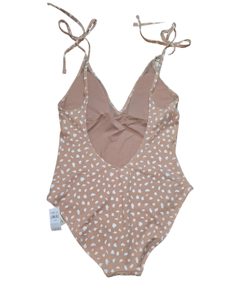 Women's Aerie Brown Polka Dot One-Piece Swimsuit Full Coverage - Size M