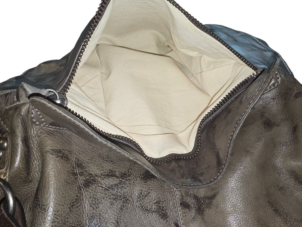 AllSaints Spitalfields Women's Medium Taupe Leather Hobo Bag