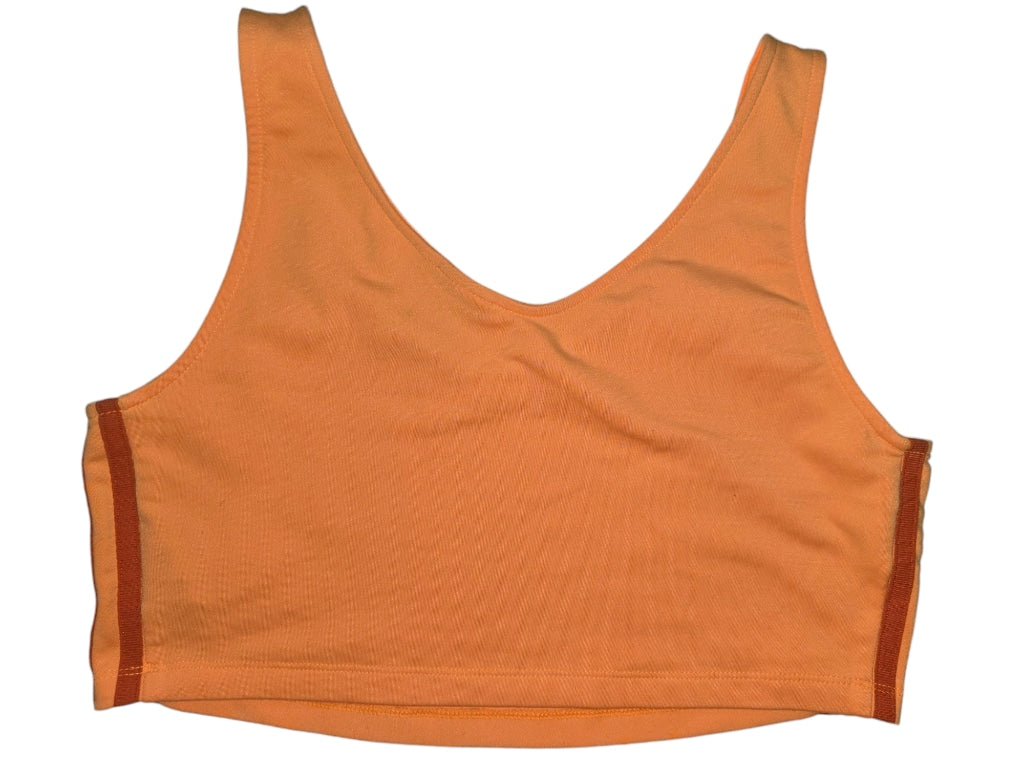 Women's Adidas Origanals Tank Top, Bright Orange, Size M Cropped Neon Red Stripe