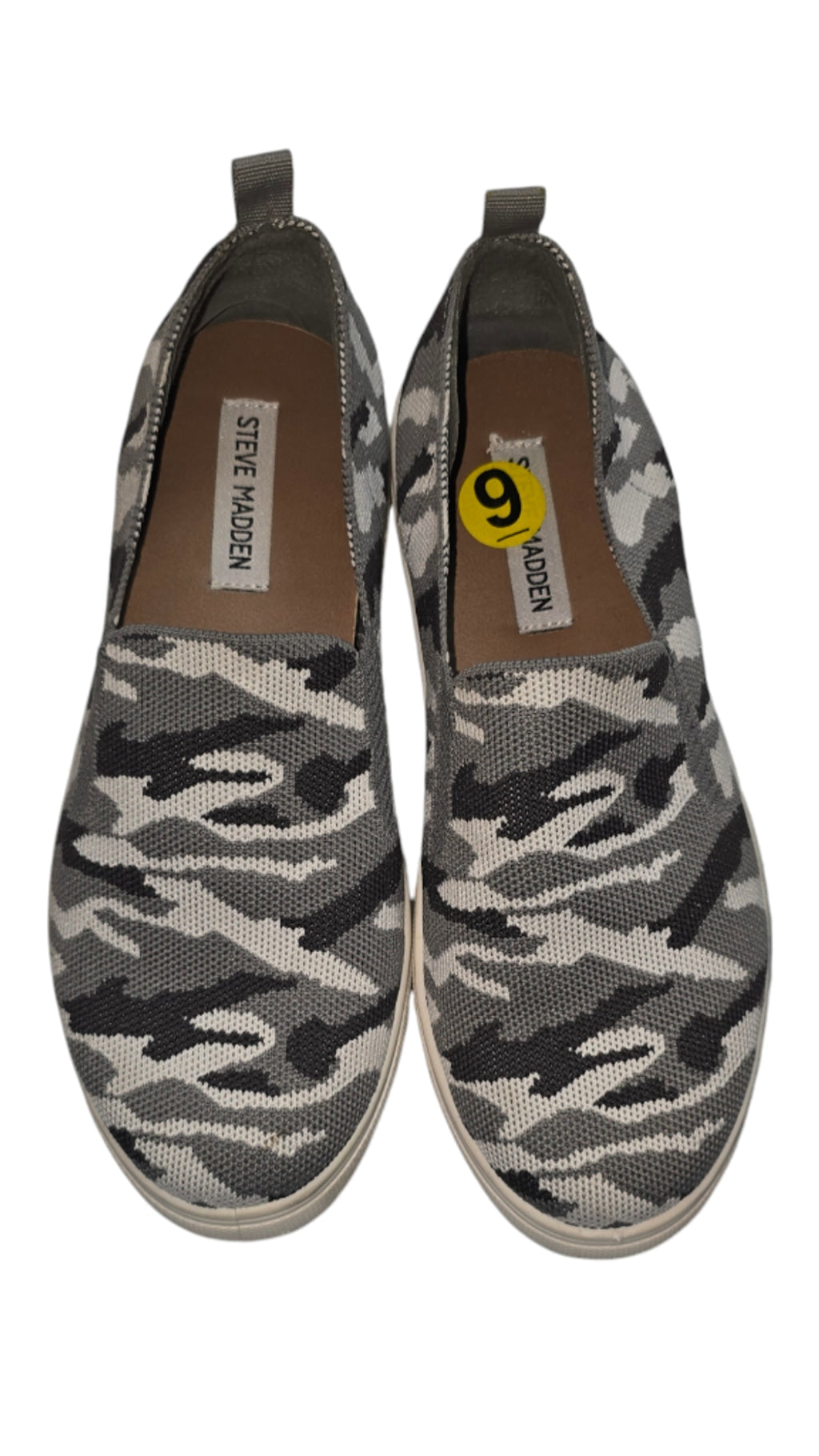 Women's Steve Madden Darayl Slip On Sneakers, Gray Camo, Size 9