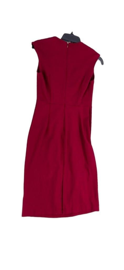 Banana Republic Maroon Red Sleeveless Pleated Career Dress Size 12 MSRP $150