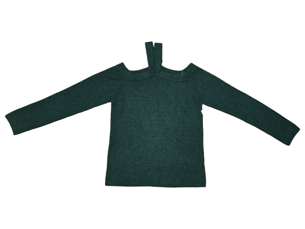 Women's Sam and Jess Long Sleeve Cold-Shoulder Sweater SZ  Large Green MSRP $69